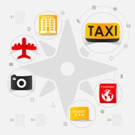 Set of summer tourism icons N223