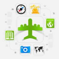 Set of summer tourism icons N224