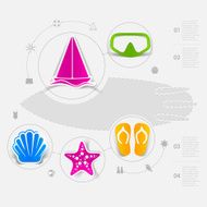 Set of summer tourism icons N226