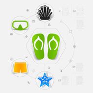 Set of summer tourism icons N228