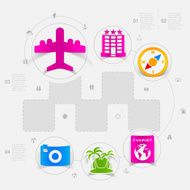 Set of summer tourism icons N230