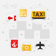 Set of summer tourism icons N231