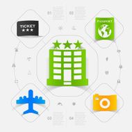 Set of summer tourism icons N232