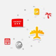 Set of summer tourism icons N242