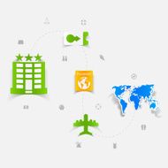 Set of summer tourism icons N251