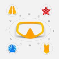 Set of summer tourism icons N261