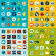 Set of summer tourism icons N262