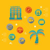 Set of summer tourism icons N263