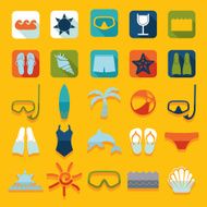 Set of summer tourism icons N266