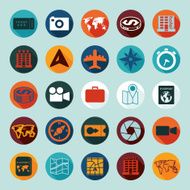 Set of summer tourism icons N267