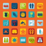 Set of summer tourism icons N268