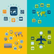 Set of summer tourism icons N269