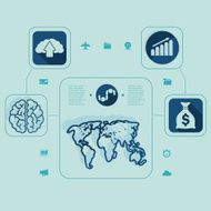 business flat infographic N108