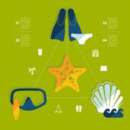 Set of summer tourism icons N270