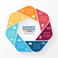 Business circle infographic diagram with options N14