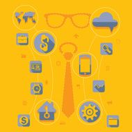 business flat infographic N111