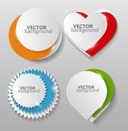 Collection of Origami Banners Template Vector Illustration N2