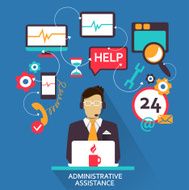 Flat design Freelance career Administrative assistance
