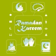 flat infographic Ramadan Kareem N64