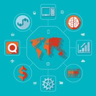 business flat infographic N113