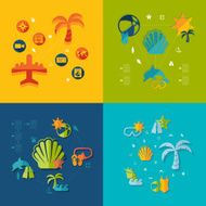 Set of summer tourism icons N274