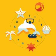 Set of summer tourism icons N275