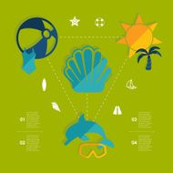 Set of summer tourism icons N279