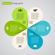 Modern vector info graphic for business project N141