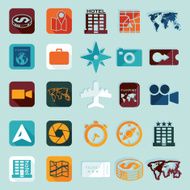 Set of summer tourism icons N280