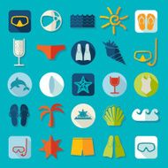 Set of summer tourism icons N282