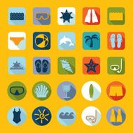 Set of summer tourism icons N284