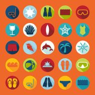 Set of summer tourism icons N285