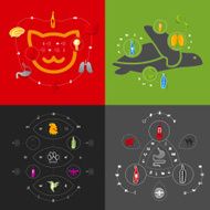 Set of veterinary icons N38