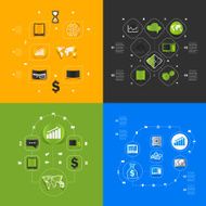 Set of business icons N64