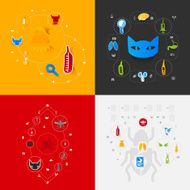 Set of veterinary icons N39