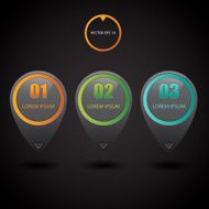 Modern black infographics banner N3
