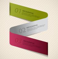 Modern infographics origami style