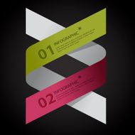 Modern origami style infographics options banner