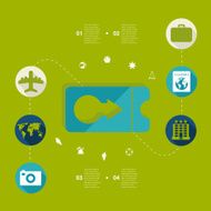 Set of summer tourism icons N291