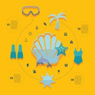 Set of summer tourism icons N292