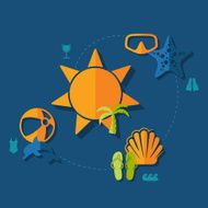 Set of summer tourism icons N293