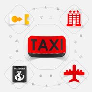 Set of summer tourism icons N313