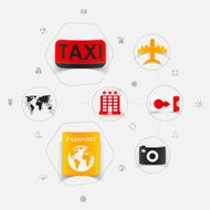 Set of summer tourism icons N320