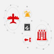 Set of summer tourism icons N324