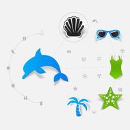 Set of summer tourism icons N331