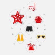 Set of summer tourism icons N332