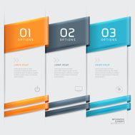Modern origami style infographics options banner N2