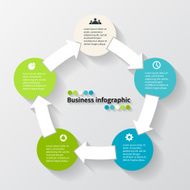 Modern vector info graphic for business project N143