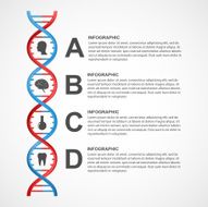 DNA science infographics Vector design element N2