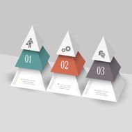 Modern infographics template in form pyramids